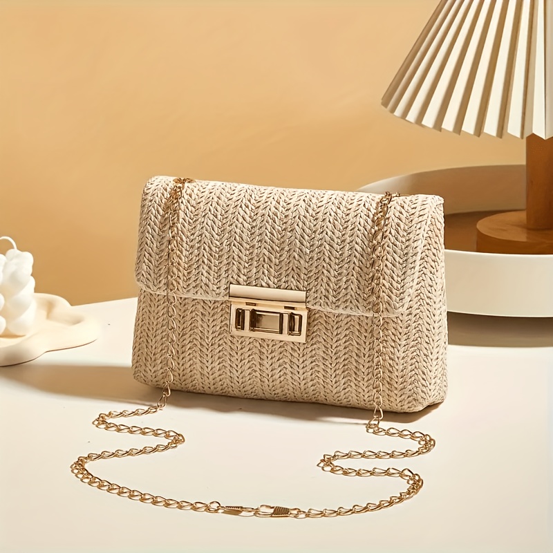 Luxury Beach Bags Ysl - Bolsos de Hombro Elegantes de Paja