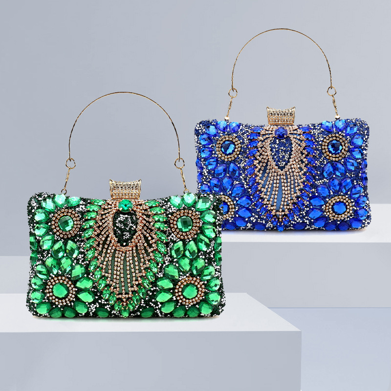 Luxury Bags Green - Bolso de mano de noche con