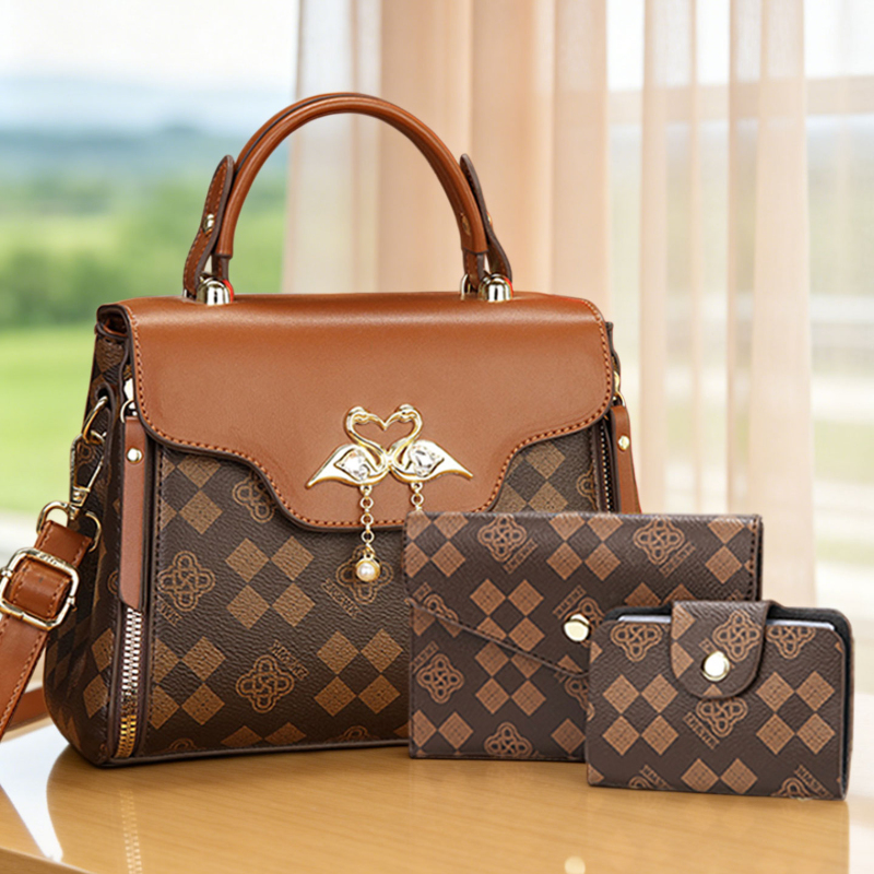 Luxury Bags - Conjunto de 3 bolsos para mujer,
