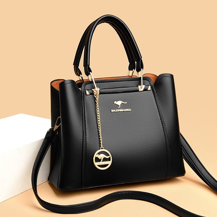 Luxury Bags No Logo - Bolso cruzado de cuero de 3