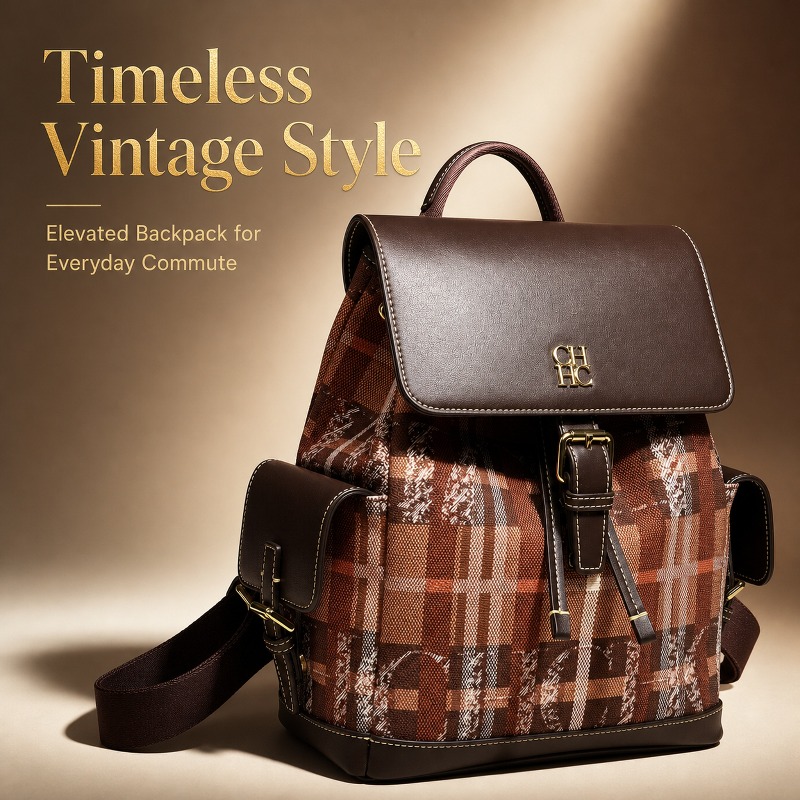 Luxury Bags - Mochila CHHC de Moda con Bloques