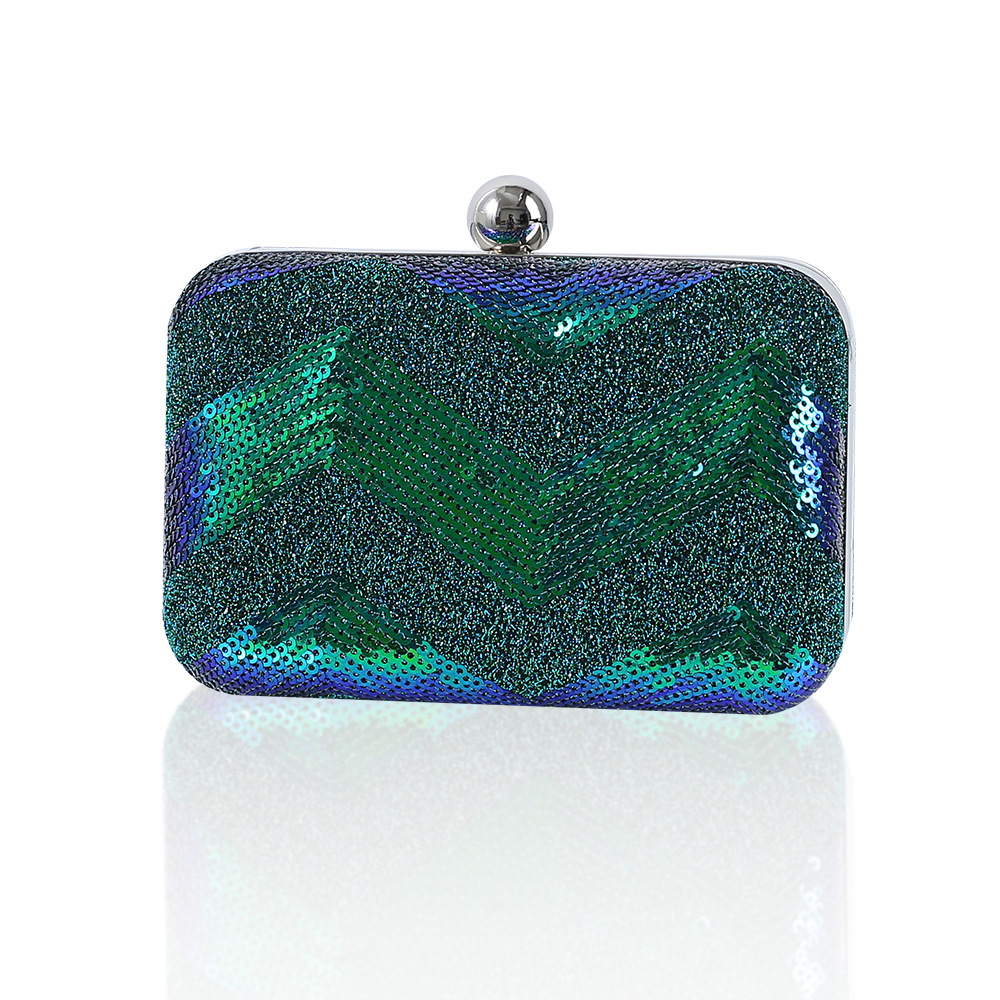 Luxury Bags Green - Bolsos de mano verdes con lentejuelas
