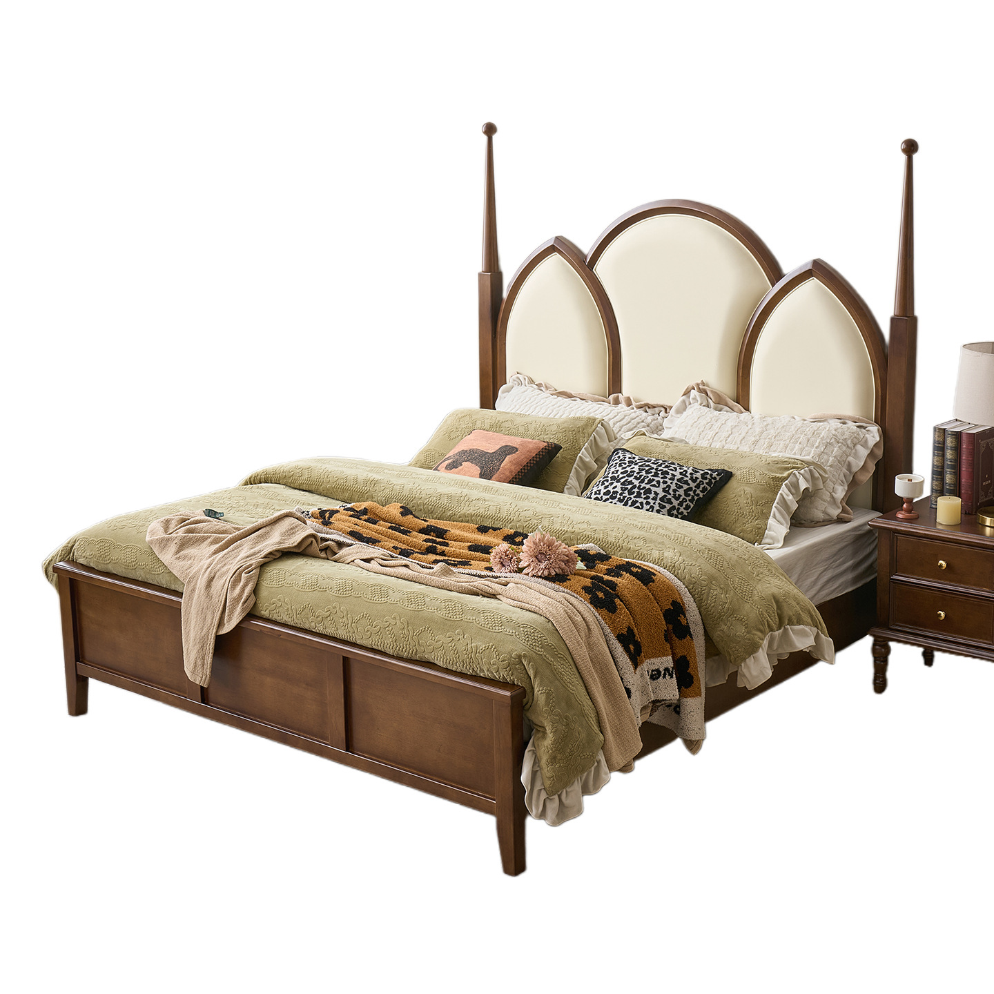 Luxury Bags Direct - Cama doble de estilo Medieval de
