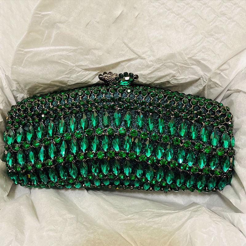 Bolsos de mano de noche con di - Luxury Bags Green reseña y precio