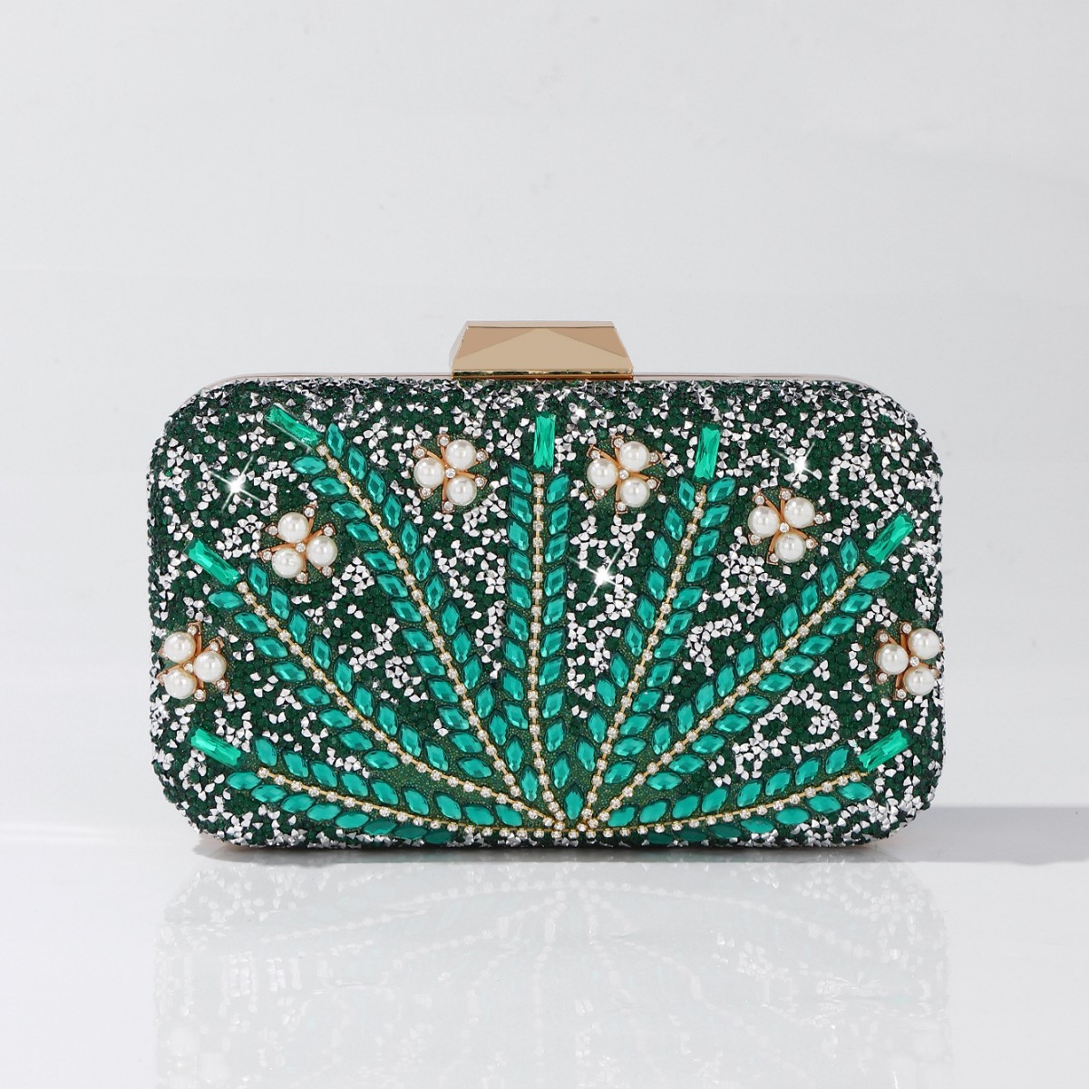 Bolso de mano de noche verde a - Luxury Bags Green reseña y precio