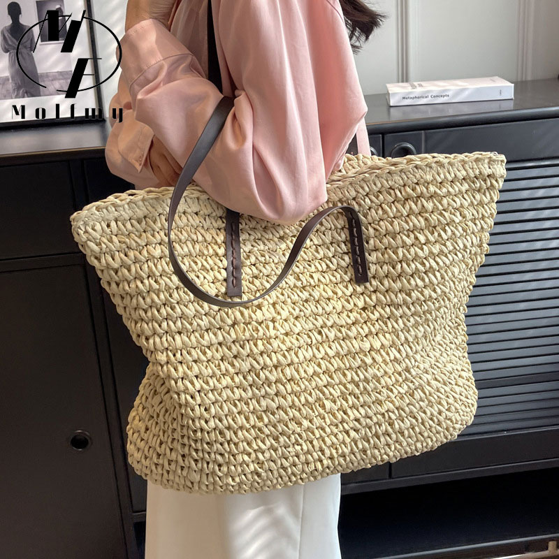 Bolsos de mano tejidos de paja - Luxury Bags Store reseña y precio