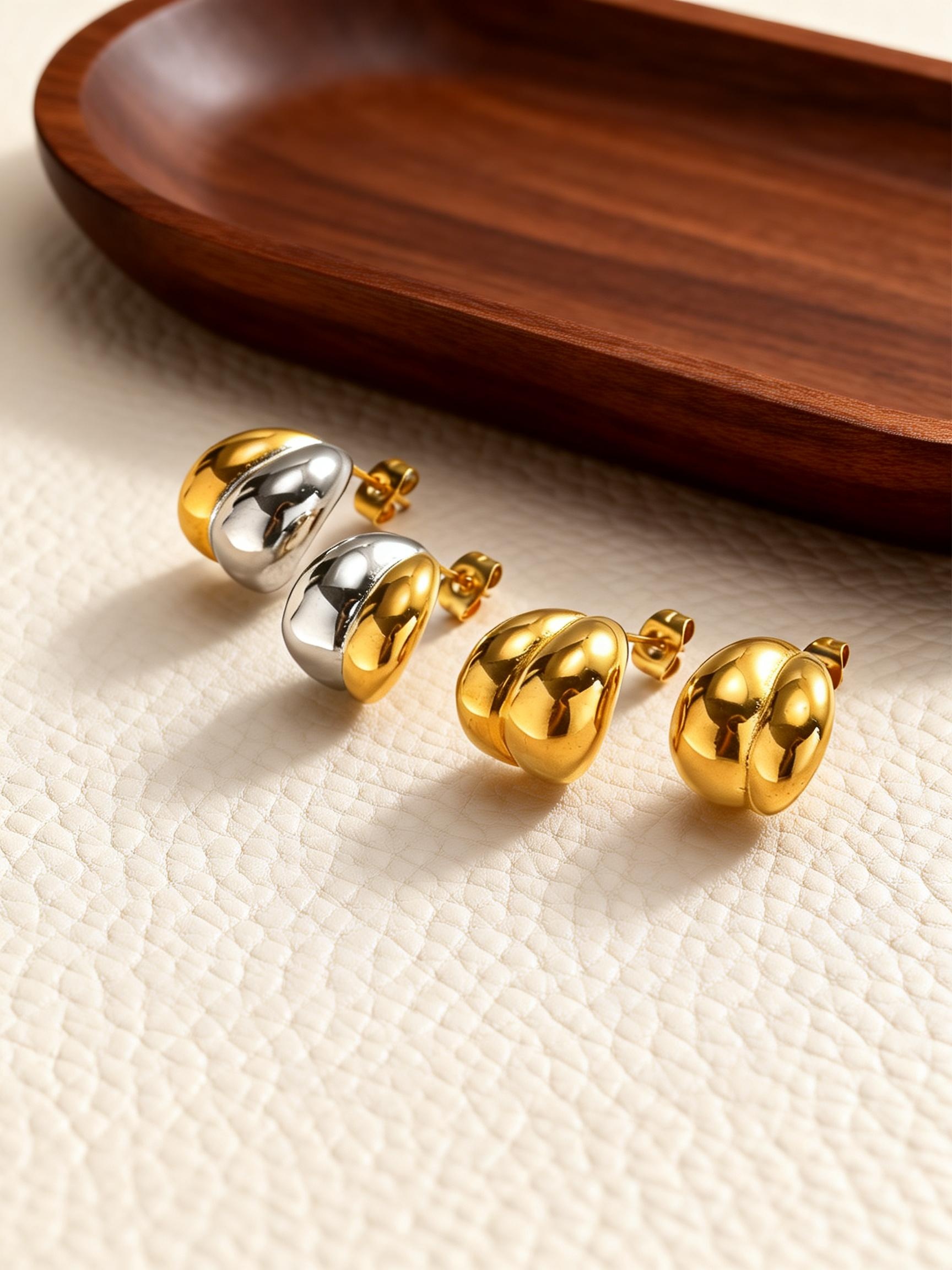 Pendientes de Acero Inoxidable - Luxury Bags No Logo reseña y precio