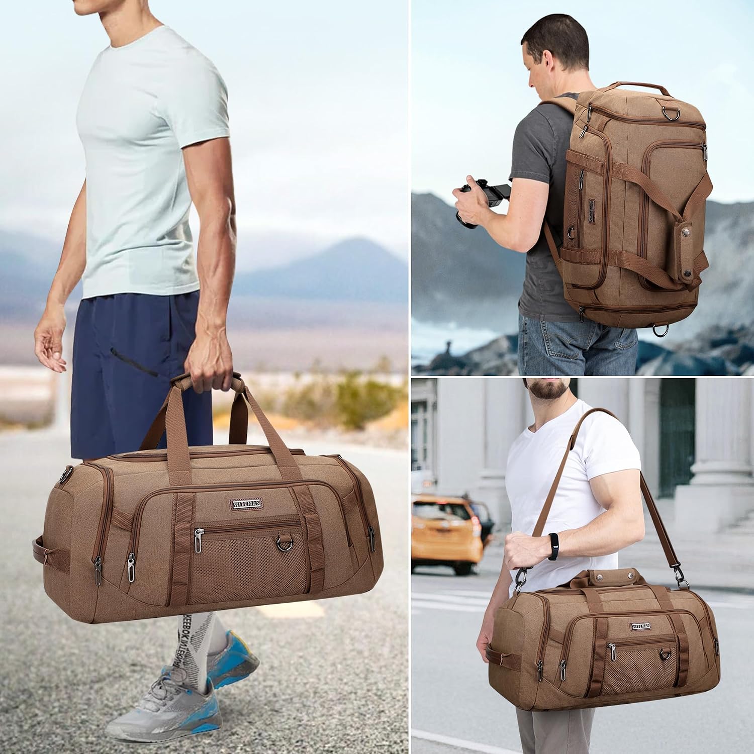 Bolsa de Lona para Hombre 3 en - Weekender Bag Duffle reseña y precio