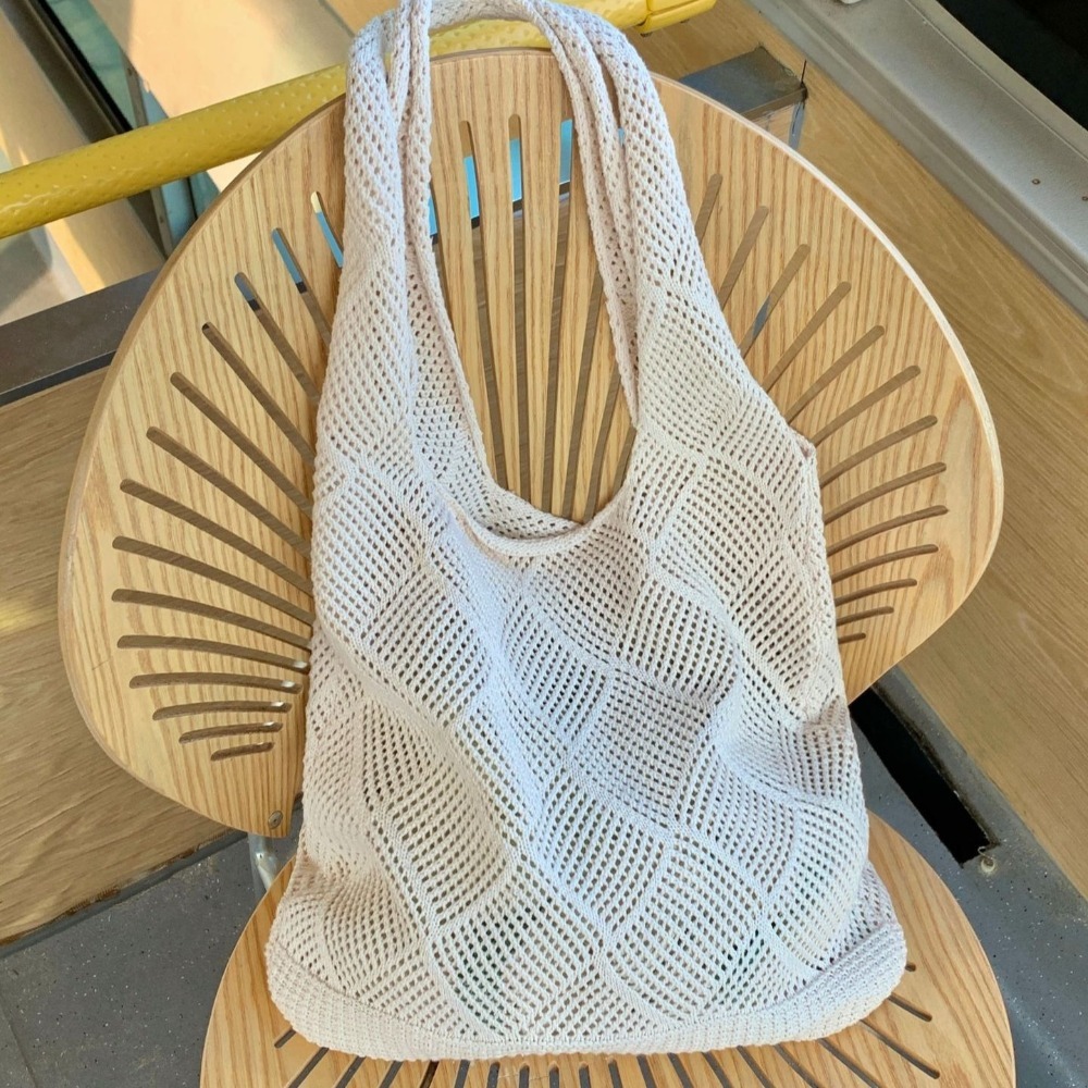 Bolso de Mano de Ganchillo con - Luxury Beach Bags Ysl reseña y precio