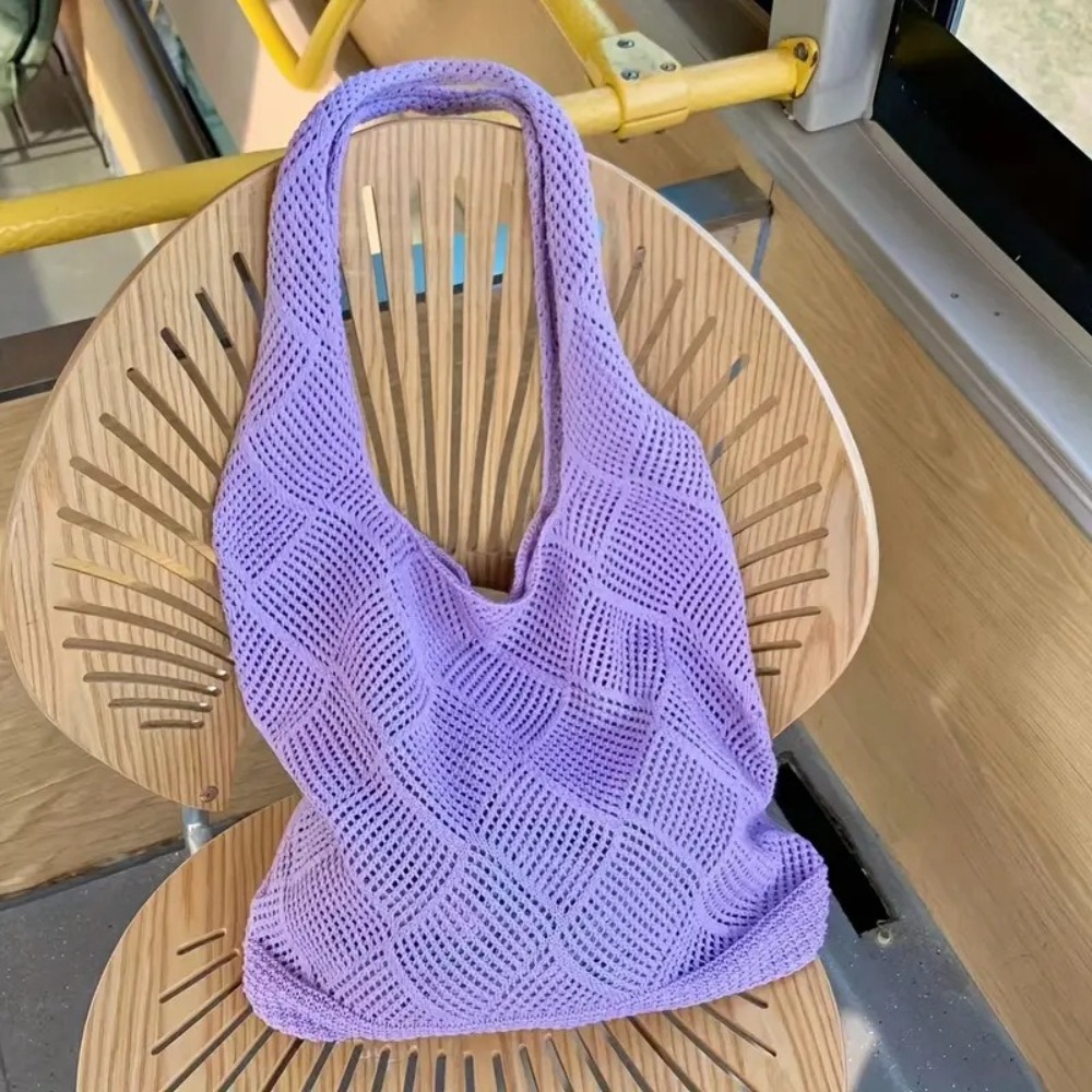 Bolso de Mano de Ganchillo con - Luxury Beach Bags Ysl reseña y precio